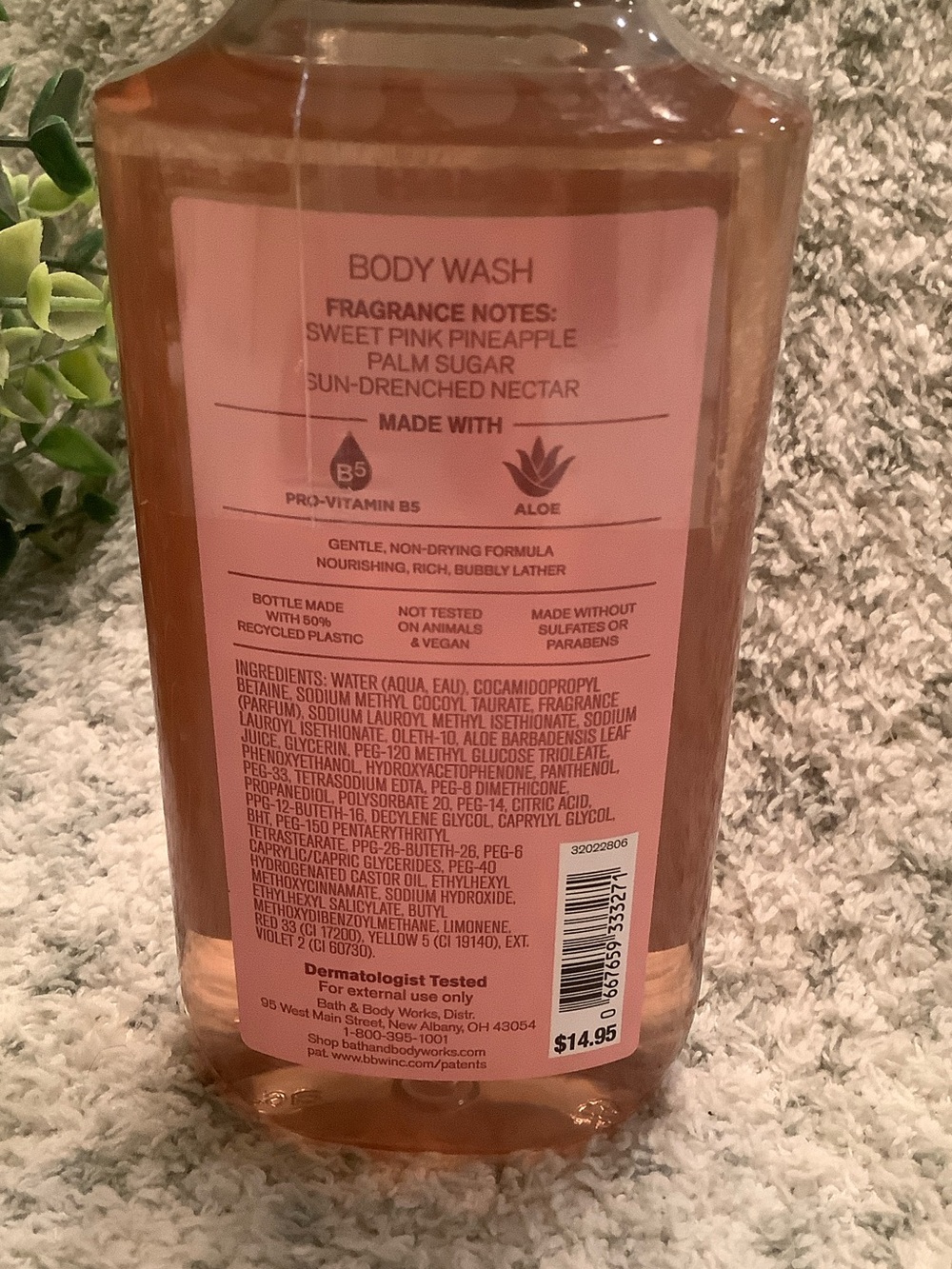 Bath & Body Works Scented Costa Rica Pink Pineapple Sunrise Body Wash NWT 10oz. - Picture 6 of 10